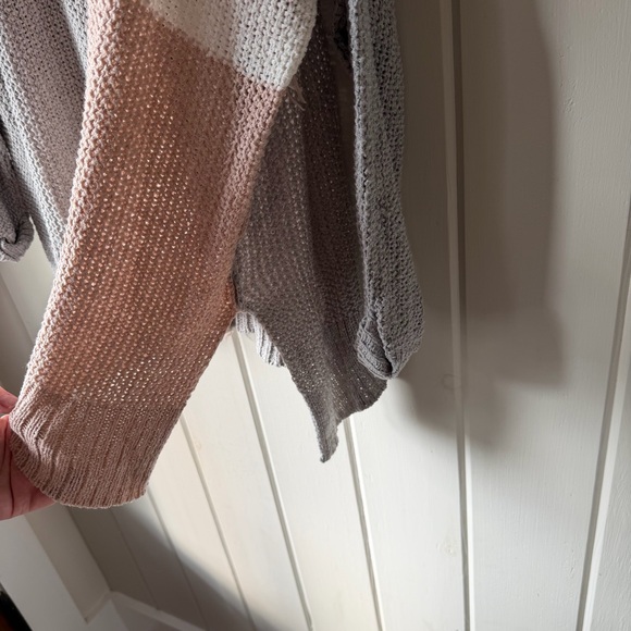 Women’s Easel Colorblock Sweater - Blush, Gray, Ivory, Size 1XL - Picture 4 of 8